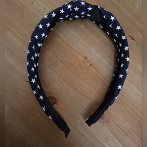 Navy Headband With White Stars